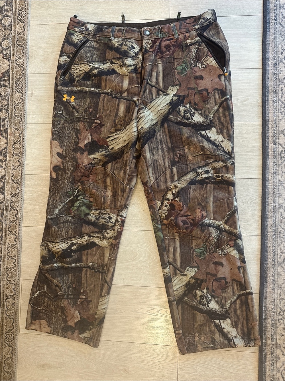 Under Armour Men's Woodland Camo Pants - Brown & Green